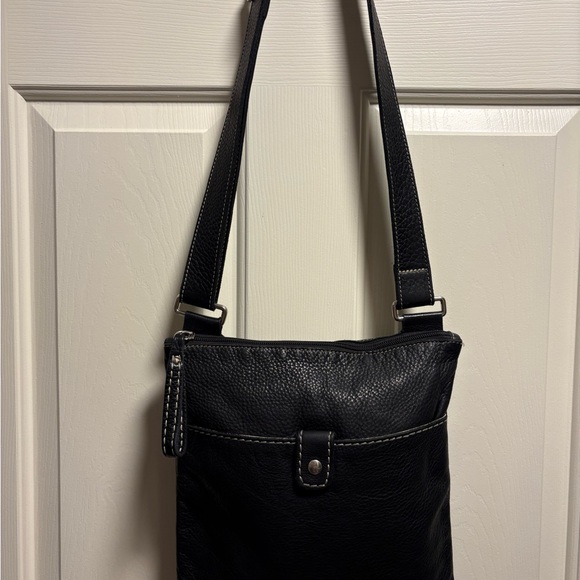 Roots Black Leather Crossbody Bag - Picture 2 of 10